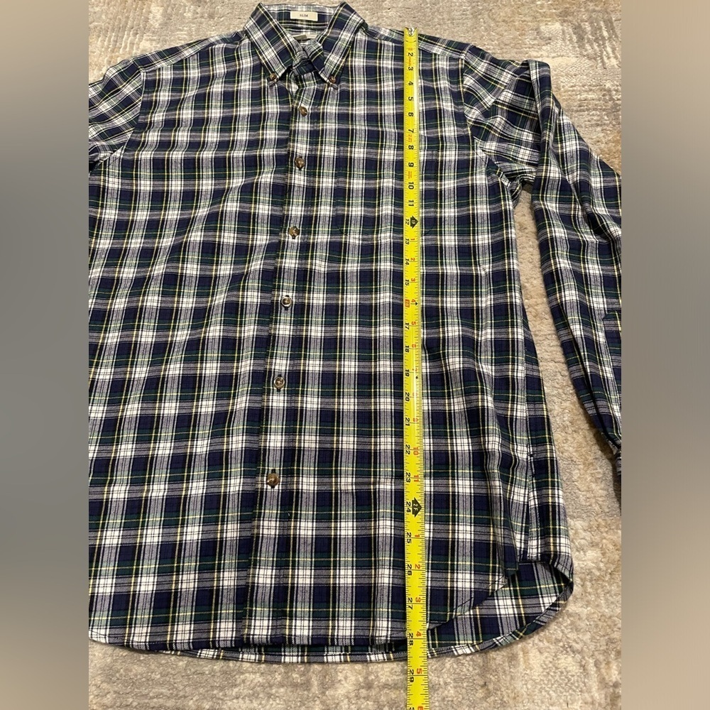 NWT J. Crew Slim Fit Brushed Twill Plaid Flannel Shirt Size Medium Soft & New! - Picture 11 of 12